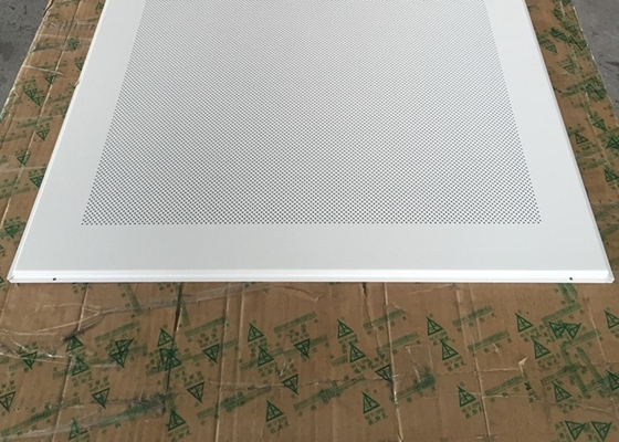 Perforated Aluminium / Metal Soundproof Ceiling Panel, Tahan Api Ceiling Tiles Dia 1.8mm