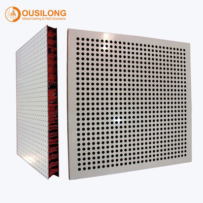 Membangun Bahan Dekoratif Aluminium Kedap Suara / Aluminium Honeycomb Composite Ceiling Panel Dengan Lukisan PVDF