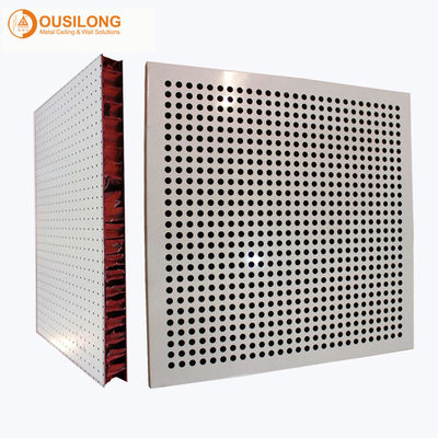 Disesuaikan Bentuk Persegi Marmer Grian Aluminium Aluminium Honeycomb Wall Ceiling Panel Garansi 15-20 Tahun