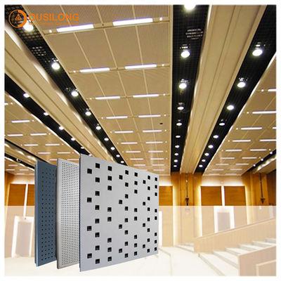 Panel Langit-langit Dinding Logam Putih Dekoratif Aluminium Suspended / Aluminium Perforated Ceiling