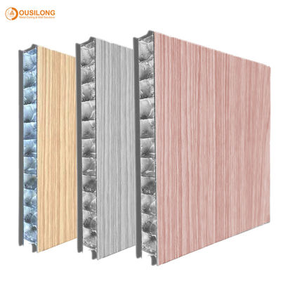 Suspensi Aluminium Honeycomb Panel PVDF dilapisi Untuk hiasan dinding sistem fasad