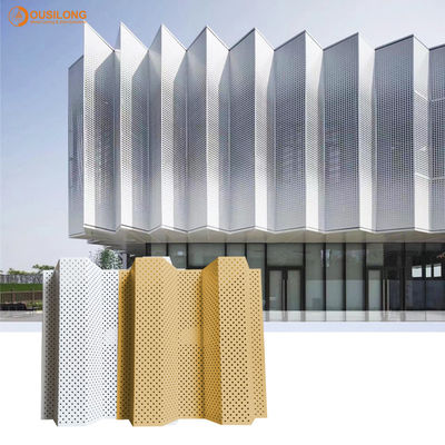 Kekuatan tinggi Aluminium Corrugated Panel Untuk Exterior &amp;amp; Interior Hiasan Dinding