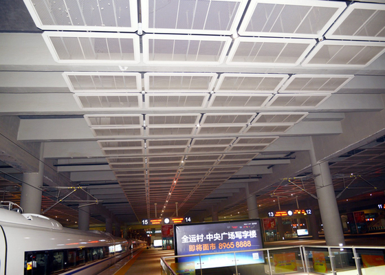 Interior Galvanized Iron Wire Expanded Metal Mesh Ceiling , Powder Coating Suspended Metal Ceiling Tiles