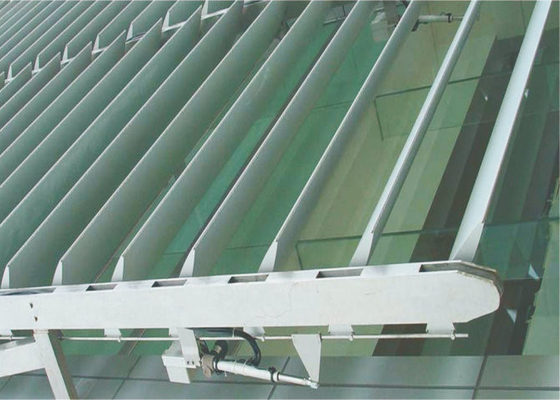 Aluminium dekoratif eksterior Sun Shade Sistem Belah Ketupat panel dinding, Powder coating
