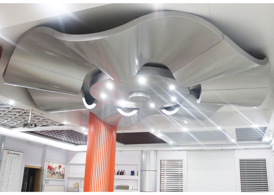 Kayu Ketahanan Abrasi Aluminium Panel Dinding / Metalic Palsu Ceiling 200mm X 300mm