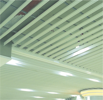 Layar Blade G berbentuk Logam False Ceiling Strip GH125 Untuk Dekorasi Interior