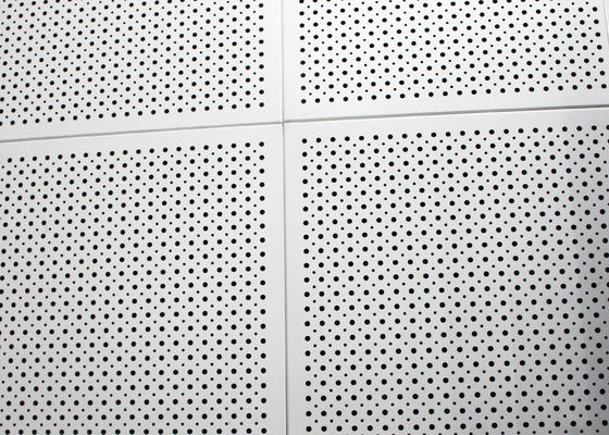 Round Hole Perforated Metal Office Ceiling Tiles, T bar Metalic False Ceiling