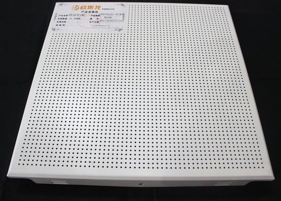 Persegi berlubang Logam Dekoratif Acoustic Ceiling Tiles Custom Coloured, ISO 9001