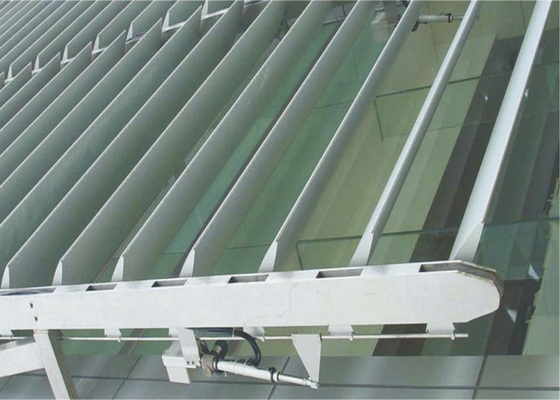 PVDF Coating Metal Aluminium Sunshade System Rhombus Louverr Untuk fasad bangunan