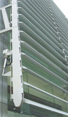 Sistem Aluminium Sun Naungan Kayu Otomatis Oval Elliptic Untuk struktur baja bentang besar