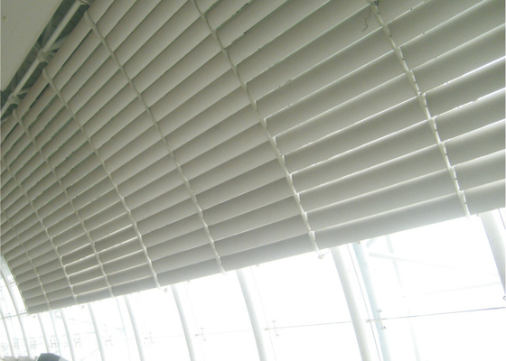 Dekorasi perak Aluminium Sun Naungan Sistem standar Eropa, Strip Kerai Panel