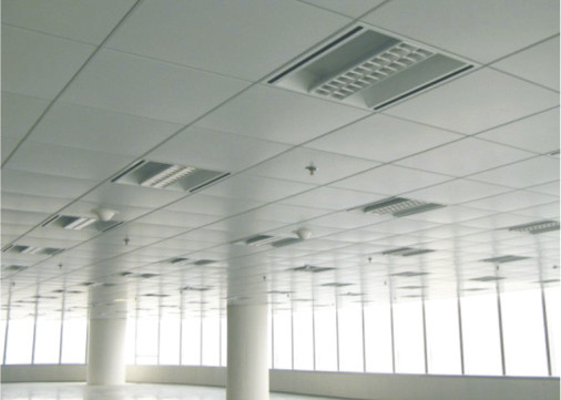 T bar Lay In Ceiling Ubin Aluminium / Plafon Perforated Ceiling Grid Untuk plafon persegi Indoor
