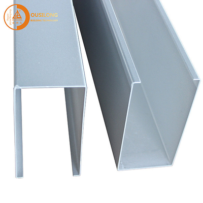 Dekoratif Logam Komersial Strip Aluminium Baffle Ceiling Panel 35mm Lebar 150mm Tinggi