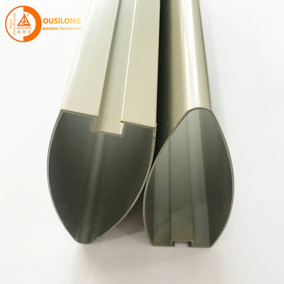 Komersial Aluminium Baffle Ceiling 1.2mm Tebal PVDF Semprot Bullet Bentuk