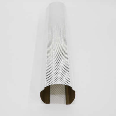 O-Shaped Dekoratif Aluminium Linear Baffle Ceilings Max Panjang 6000mm