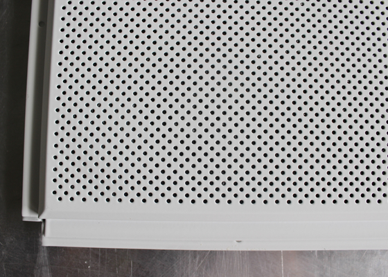 Aluminium Lay In Acoustic Ceiling Tiles Sheet Dipasang dengan T Grid Square 600 x 600