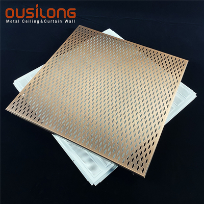 Electroplate Aluminium 0.5mm Suspended Perforated Ceiling Panel