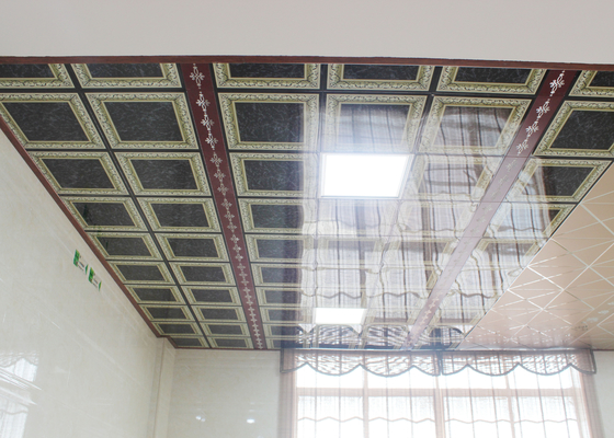 Cek Kecil Menangguhkan Langit-langit Artistik Tegular Tiles untuk Pola Spasial Rumah