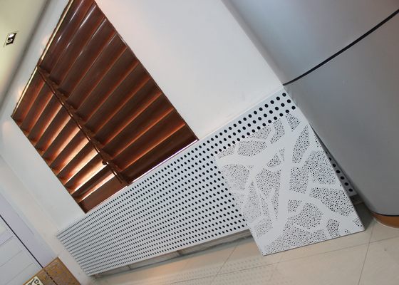 Mengurangi Kebisingan Aluminium Dinding Panel / Penyerapan Suara Bahan Bangunan Dekorasi