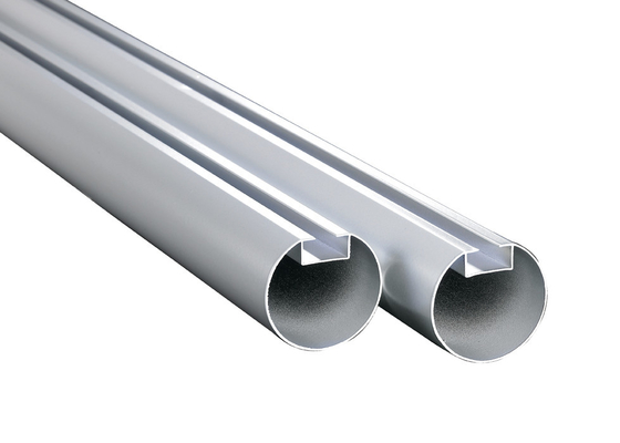 Linear Logam Dia 50/60 / 70mm Aluminium Bulat Pipa Baffle Diekstrusi
