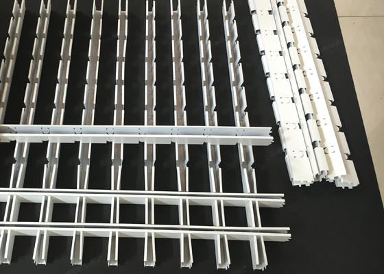 Aluminium Open Cell Ceiling Square Grid 600 * 600mm 75 * 75mm Finish Dilapisi Bubuk