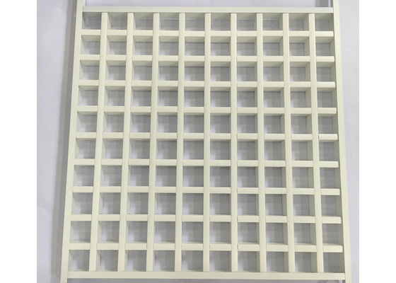 Aluminium Open Cell Ceiling Square Grid 600 * 600mm 75 * 75mm Finish Dilapisi Bubuk