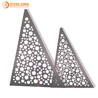 Ubin Langit-langit Dinding Menjatuhkan Berlubang untuk Cladding / Eksterior Ukiran Aluminium CNC Elegan Panel Dinding Logam PVDF