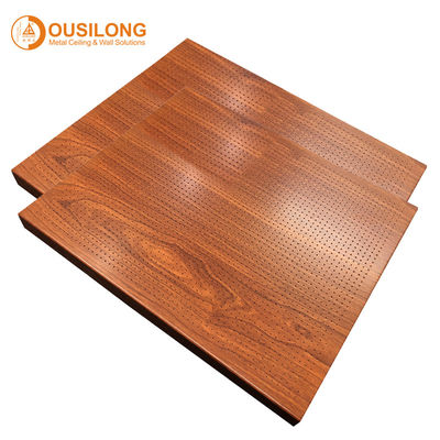 Kayu Warna Acoustic Aluminium Honeycomb Panel Untuk Dinding Interior 1220 × 2440mm