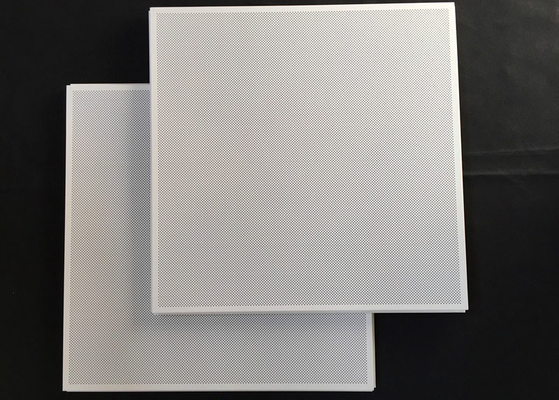 Aluminium Berlubang Ф1.8 Suspended Lay In Ceiling Plafon Putih 600 x 600mm