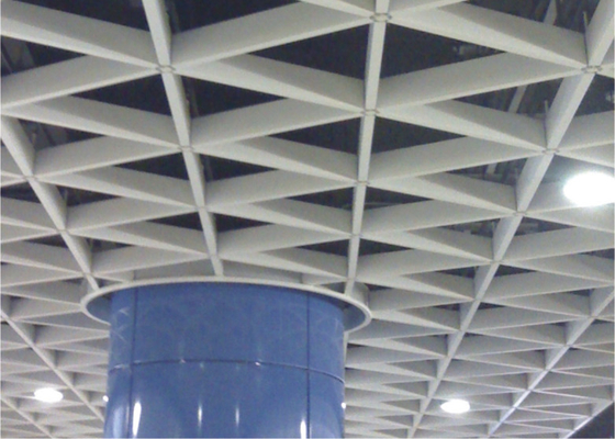 Indoor Triangle Aluminium Metal Ceiling Grid Fireproof Untuk Bahan Konstruksi Supermarket