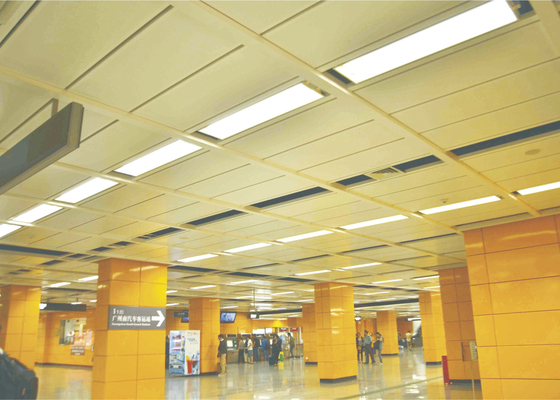 Suspended Acoustic Ceiling Tiles, Aluminium Expanded Metal Ceiling untuk Tempat Umum