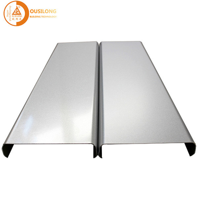 Strip Metal Suspended U-aluminum Profile Screen Ceiling Untuk Perumahan