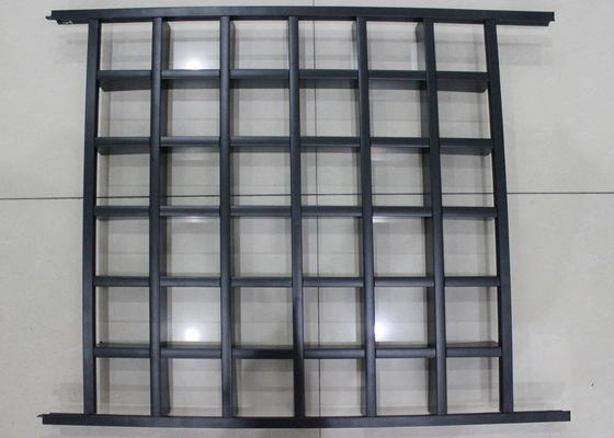 Genteng Metal Ceiling Panel Ceiling Plafon Komersial, instal Dengan Hitam 14 T-grid