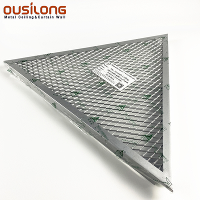 Panel Plafon Akustik Aluminium Bentuk Poligonal yang Ditangguhkan